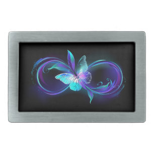 Glowing Infinity with Magic Butterfly Belt Buckle