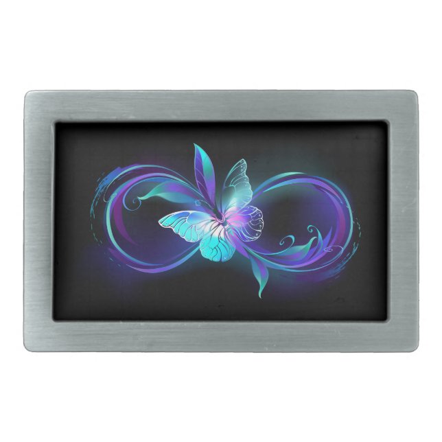 Glowing Infinity with Magic Butterfly Belt Buckle (Front)