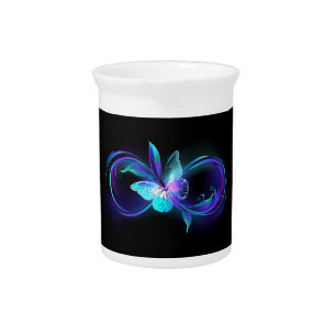 Glowing Infinity with Magic Butterfly Beverage Pitcher