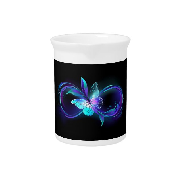 Glowing Infinity with Magic Butterfly Beverage Pitcher (Front)