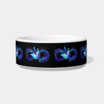 Glowing Infinity with Magic Butterfly Bowl<br><div class="desc">Infinity symbol with magical,  purple glowing butterfly with transparent wings,  on black background. Glowing butterfly.</div>