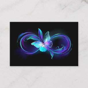 Glowing Infinity with Magic Butterfly Business Card