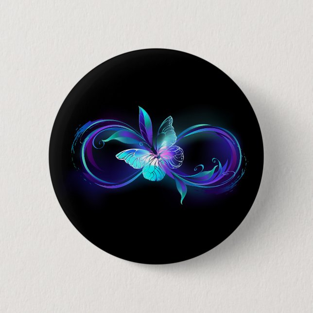 Glowing Infinity with Magic Butterfly Button (Front)