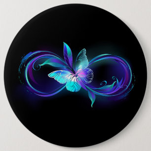 Glowing Infinity with Magic Butterfly Button