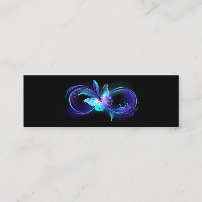 Glowing Infinity with Magic Butterfly Calling Card (Front)