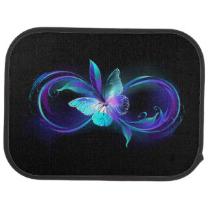 Glowing Infinity with Magic Butterfly Car Floor Mat