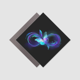 Glowing Infinity with Magic Butterfly Car Magnet