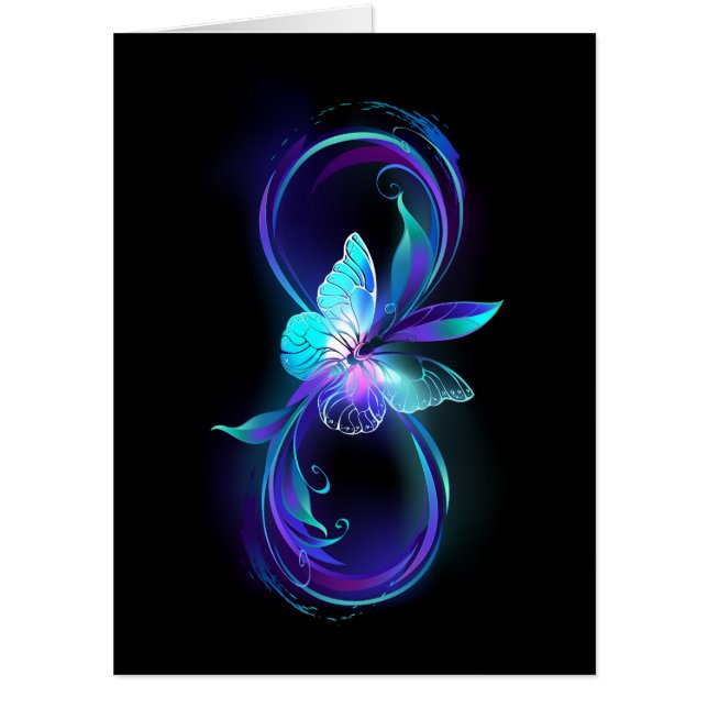 Glowing Infinity with Magic Butterfly Card (Front)