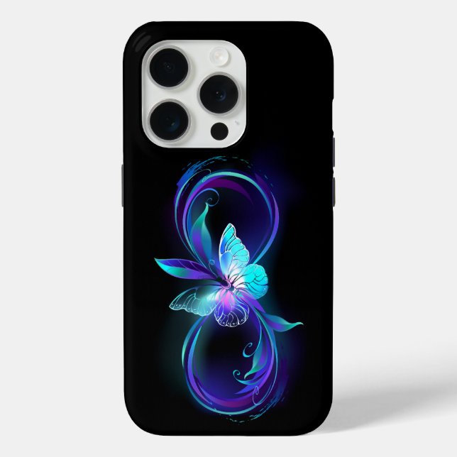 Glowing Infinity with Magic Butterfly Case-Mate iPhone Case (Back)