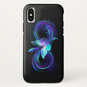 Glowing Infinity with Magic Butterfly iPhone XS Case