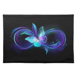 Glowing Infinity with Magic Butterfly Cloth Placemat