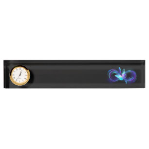 Glowing Infinity with Magic Butterfly Desk Name Plate