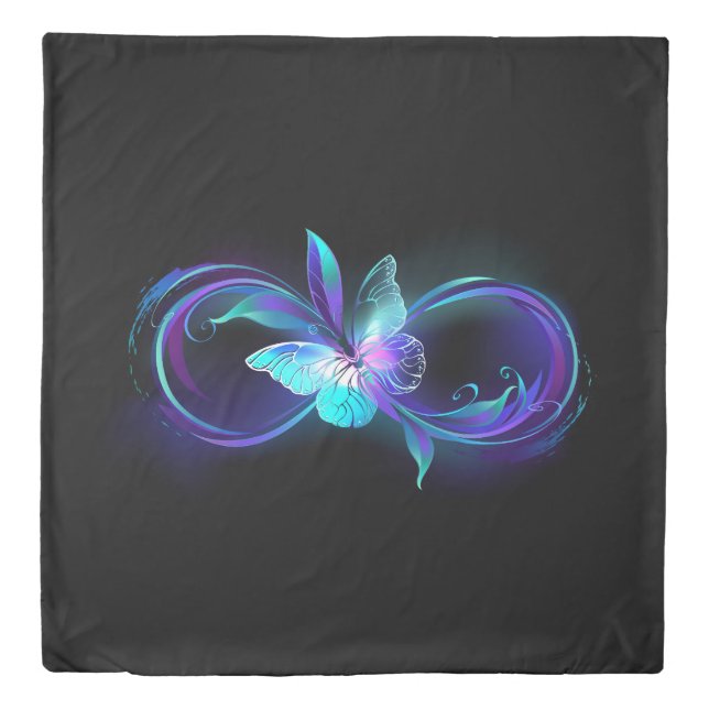 Glowing Infinity with Magic Butterfly Duvet Cover (Front)