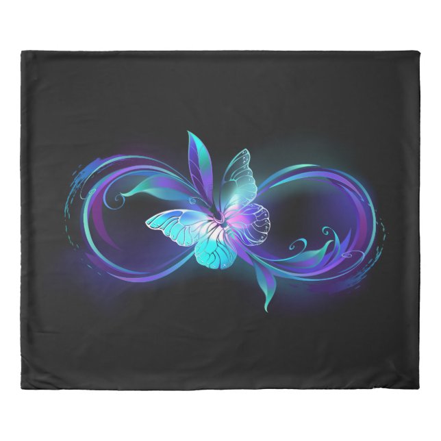 Glowing Infinity with Magic Butterfly Duvet Cover (Front)