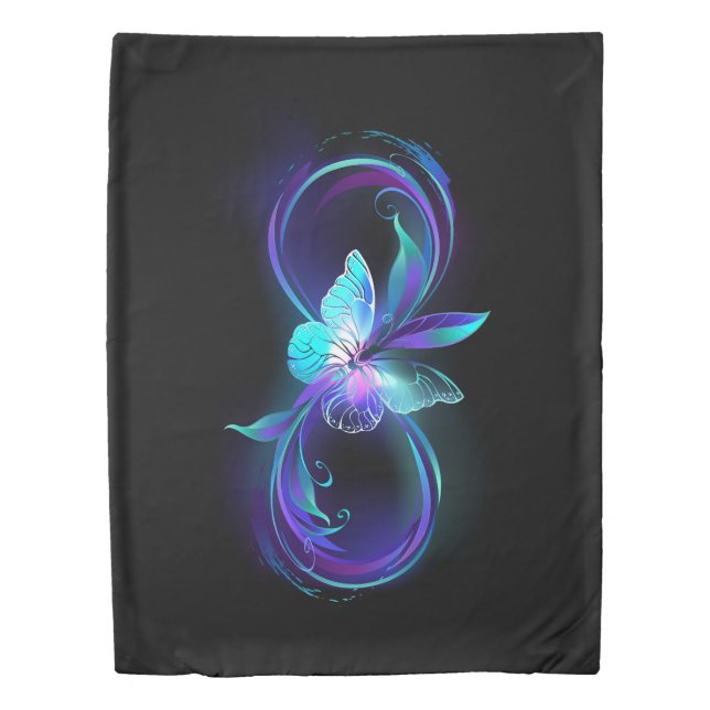 Glowing Infinity with Magic Butterfly Duvet Cover (Front)