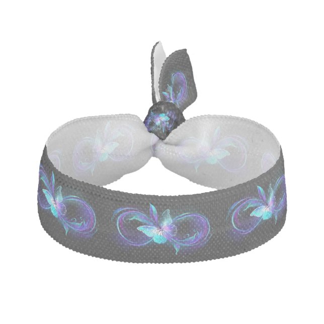 Glowing Infinity with Magic Butterfly Elastic Hair Tie (Front)