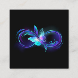 Glowing Infinity with Magic Butterfly Enclosure Card