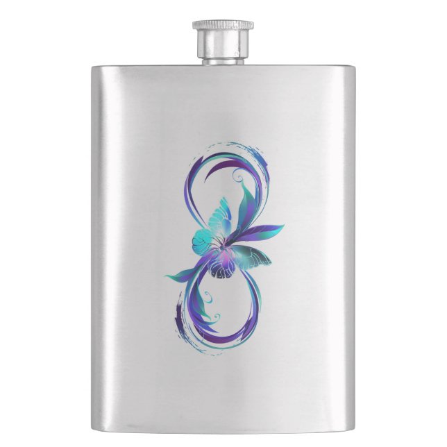 Glowing Infinity with Magic Butterfly Flask (Front)