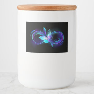 Glowing Infinity with Magic Butterfly Food Label
