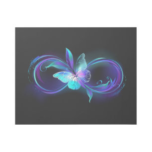 Glowing Infinity with Magic Butterfly Gallery Wrap