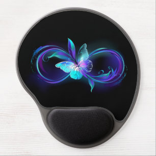 Glowing Infinity with Magic Butterfly Gel Mouse Pad