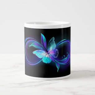 Glowing Infinity with Magic Butterfly Giant Coffee Mug