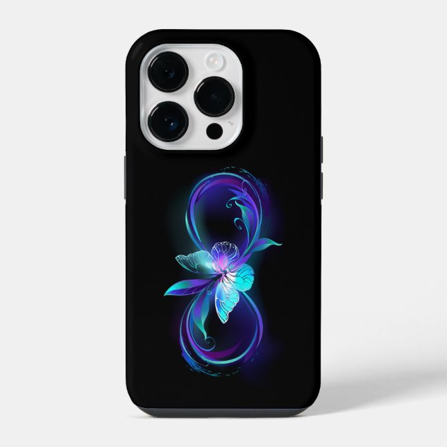 Glowing Infinity with Magic Butterfly Iphone Case (Back)