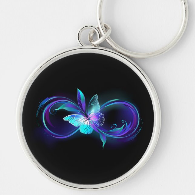 Glowing Infinity with Magic Butterfly Keychain (Front)