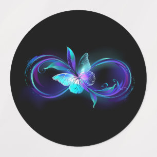 Glowing Infinity with Magic Butterfly Labels