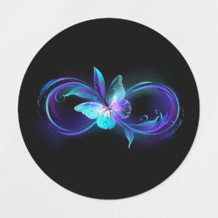 Glowing Infinity with Magic Butterfly Labels