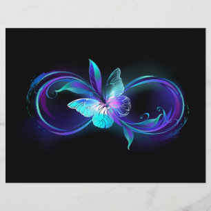 Glowing Infinity with Magic Butterfly Letterhead