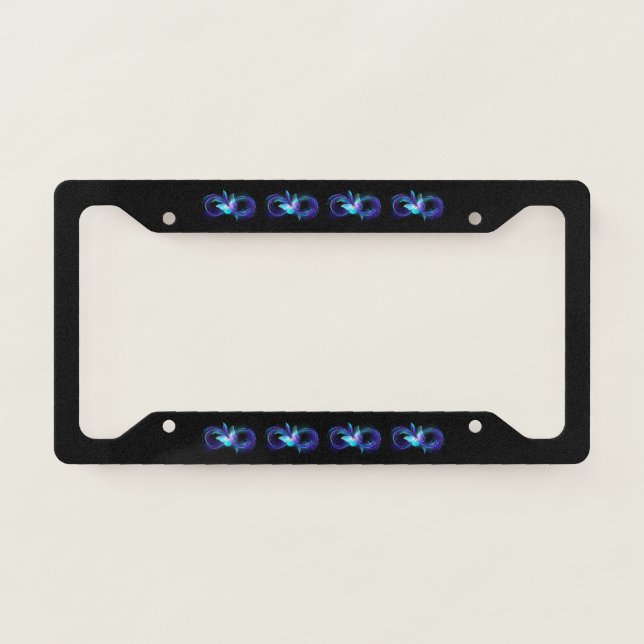 Glowing Infinity with Magic Butterfly License Plate Frame (Front)