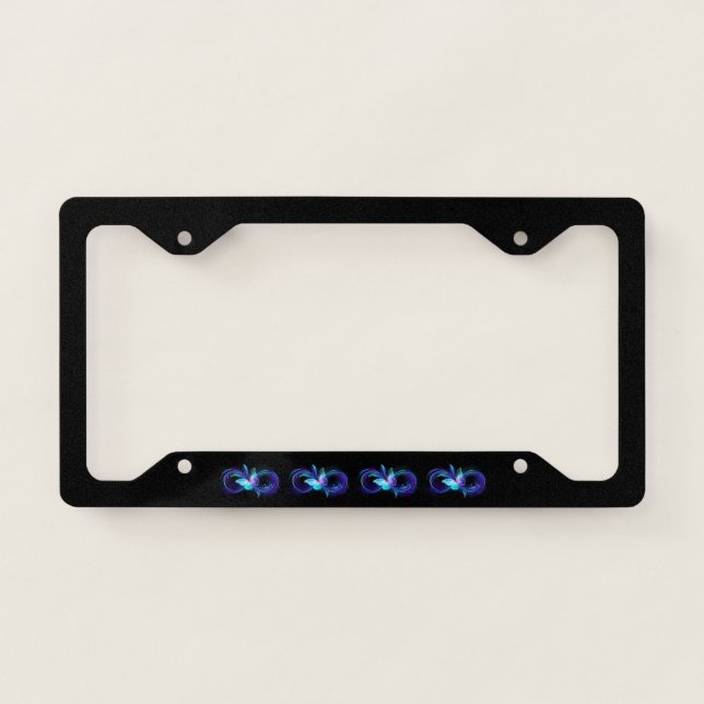Glowing Infinity with Magic Butterfly License Plate Frame (Front)