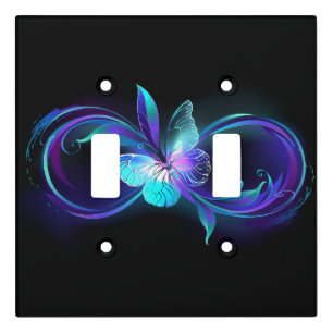 Glowing Infinity with Magic Butterfly Light Switch Cover