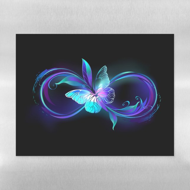 Glowing Infinity with Magic Butterfly Magnetic Dry Erase Sheet (Horizontal)