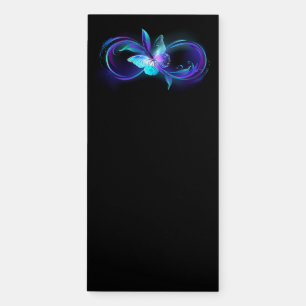 Glowing Infinity with Magic Butterfly Magnetic Notepad
