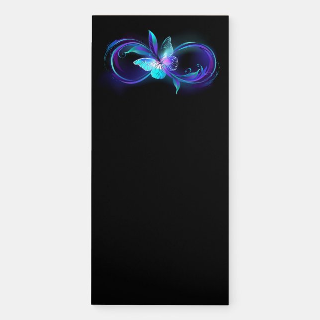 Glowing Infinity with Magic Butterfly Magnetic Notepad (Front)