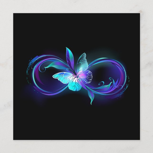Glowing Infinity with Magic Butterfly Menu (Front)