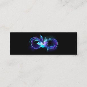 Glowing Infinity with Magic Butterfly Mini Business Card