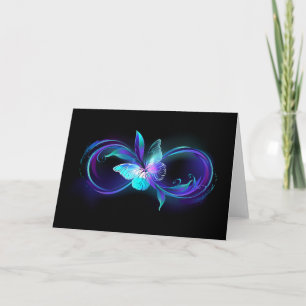Glowing Infinity with Magic Butterfly Note Card