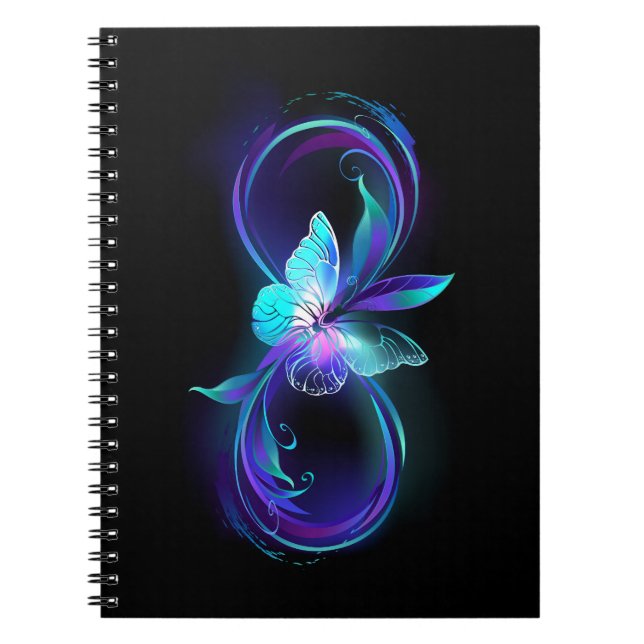 Glowing Infinity with Magic Butterfly Notebook (Front)