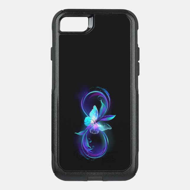 Glowing Infinity with Magic Butterfly Otterbox iPhone Case (Back)