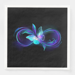 Glowing Infinity with Magic Butterfly Paper Dinner Napkins