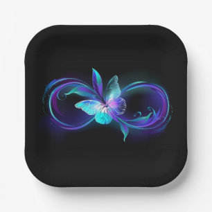 Glowing Infinity with Magic Butterfly Paper Plates