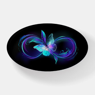 Glowing Infinity with Magic Butterfly Paperweight