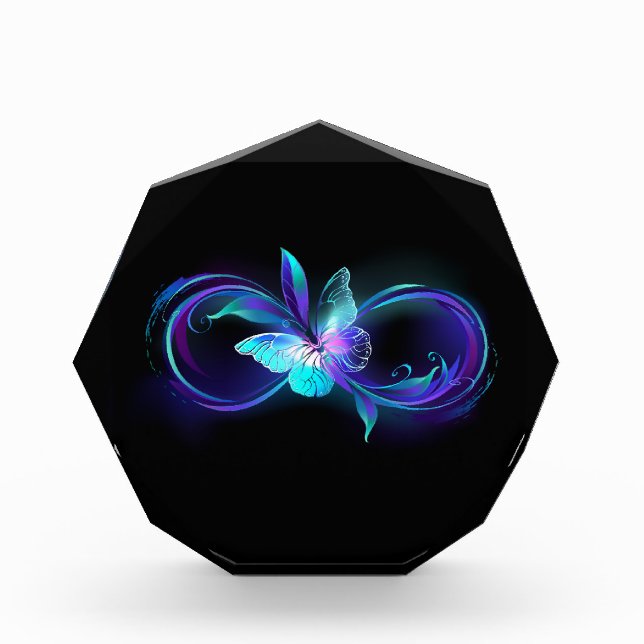 Glowing Infinity with Magic Butterfly Photo Block (Front)