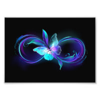 Glowing Infinity with Magic Butterfly