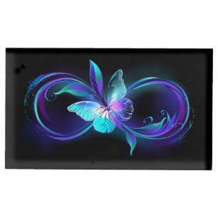 Glowing Infinity with Magic Butterfly Place Card Holder