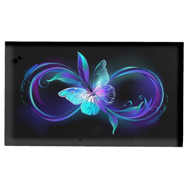 Glowing Infinity with Magic Butterfly Place Card Holder (Front)