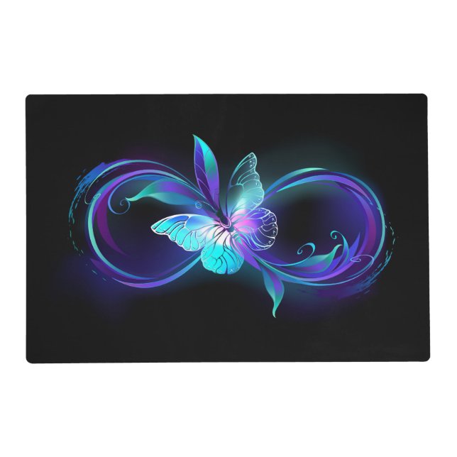 Glowing Infinity with Magic Butterfly Placemat (Front)
